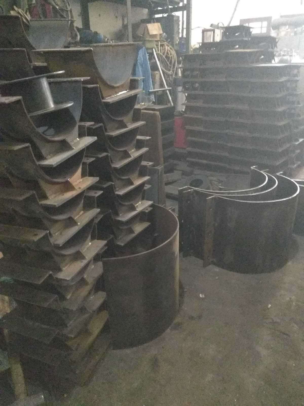 Fabricated steel components for ship utility systems